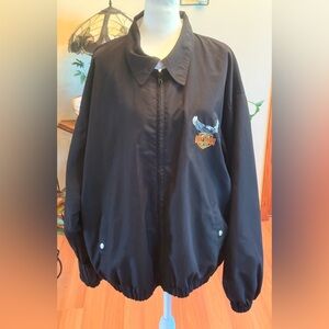 Cumberland Bay Mens Windbreaker with Harley Davidson Emblem Size XL Black